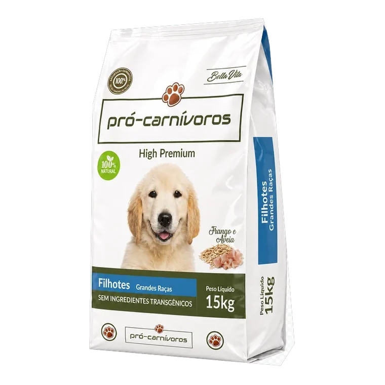 Pró-Carnívoros Filhotes Grandes Raças 15kg
